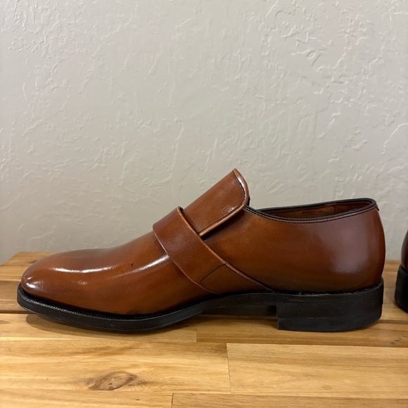 Vintage Freeman Monk Strap Buckle Shoes  7D Brown Leather Goodyear Welted USA main image 13